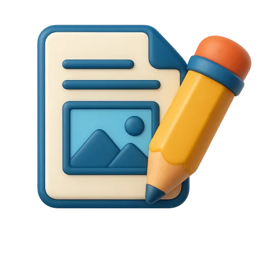 Creative studio and content production illustration