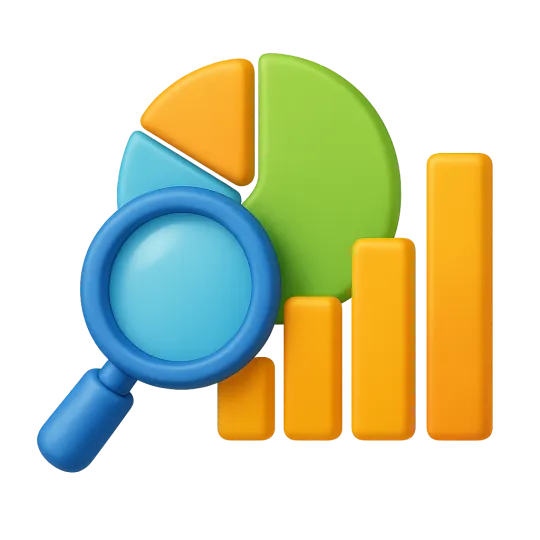 Data analytics and research illustration