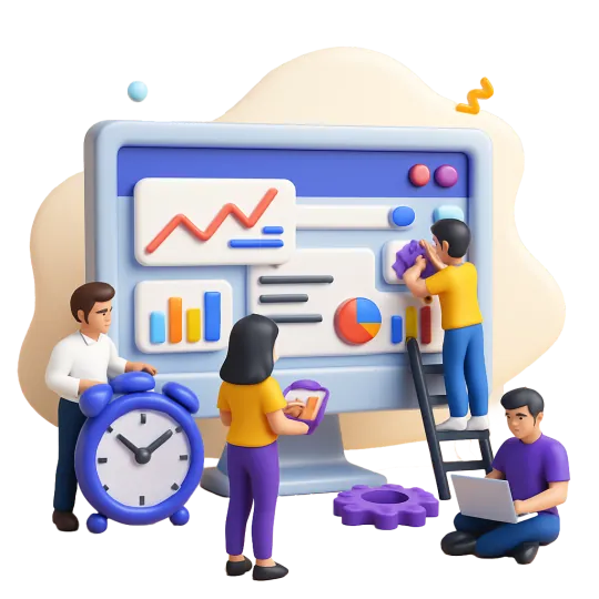 Web application development illustration